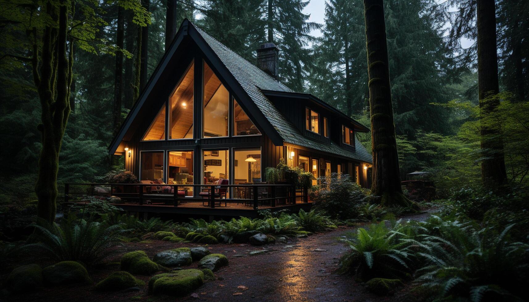 tiny home living in the woods